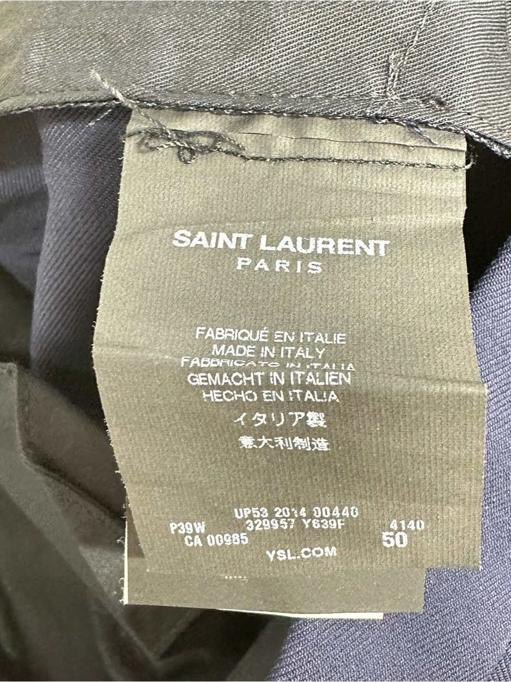 🚩steal Saint Laurent Slim Dress Pants - Navy Blue - Picture 4 of 7